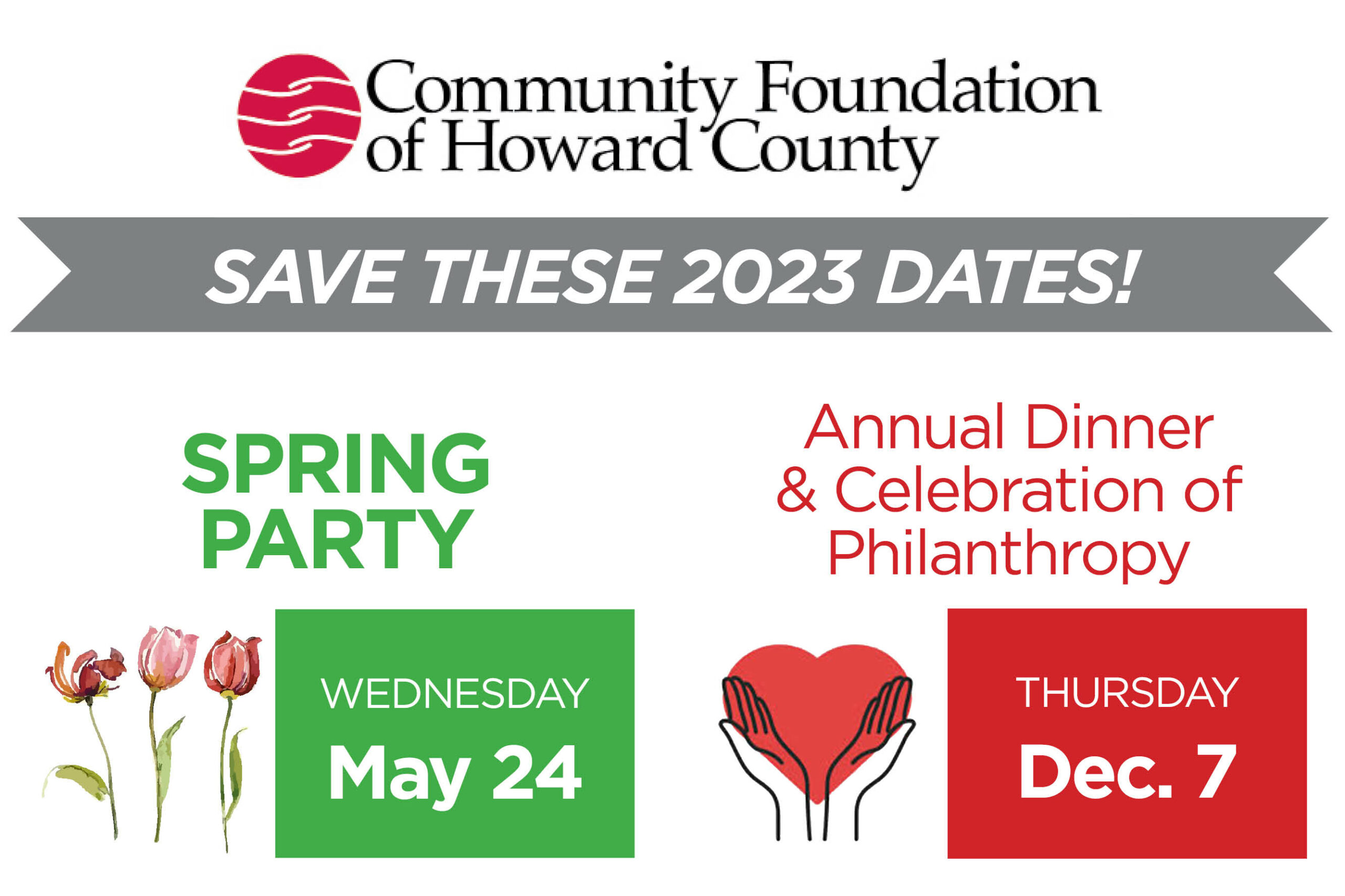 Dates Set for 2023 CFHoCo Spring Party, Annual Dinner