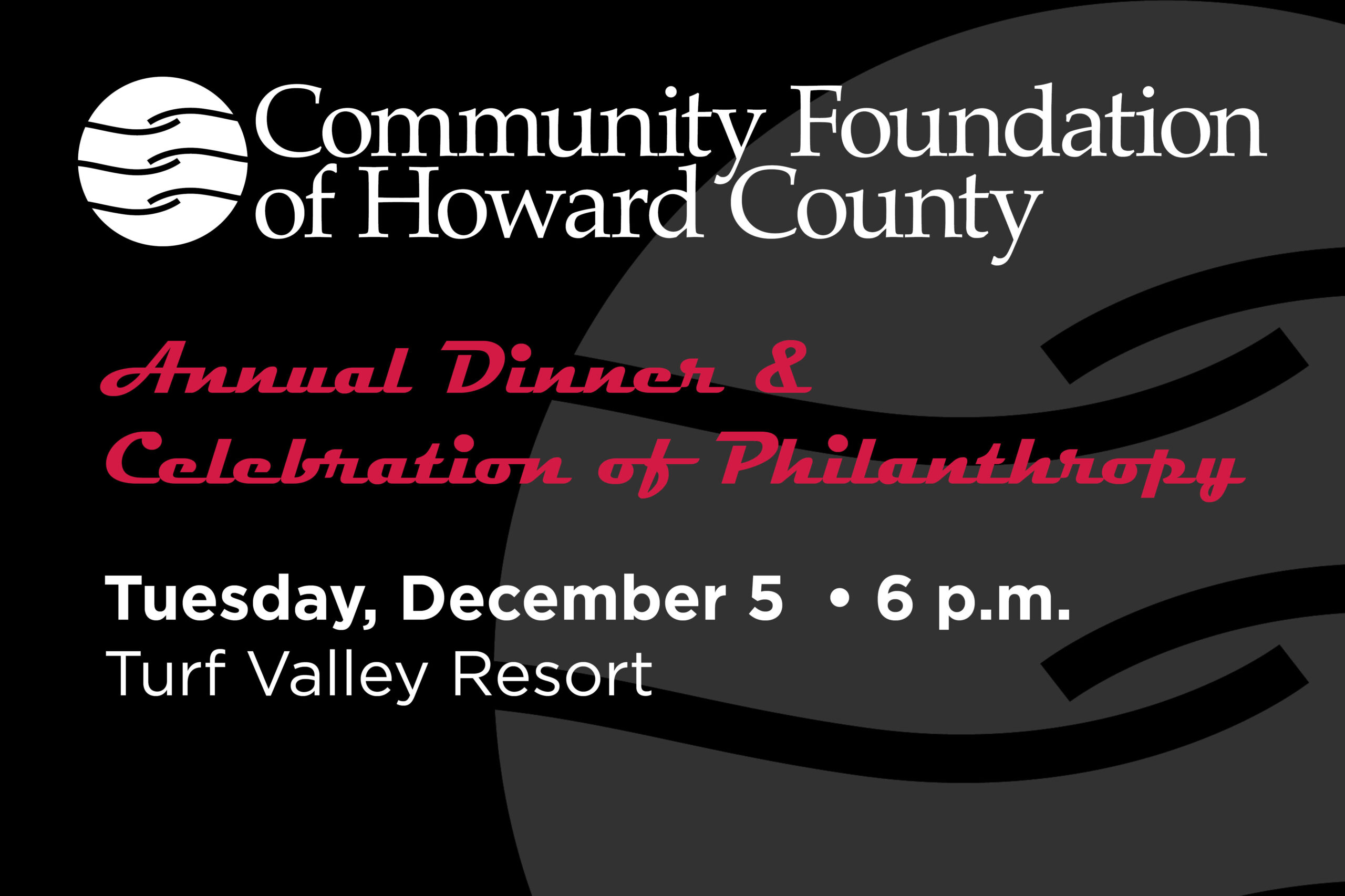 Annual Dinner & Celebration of Philanthropy Set for December 10
