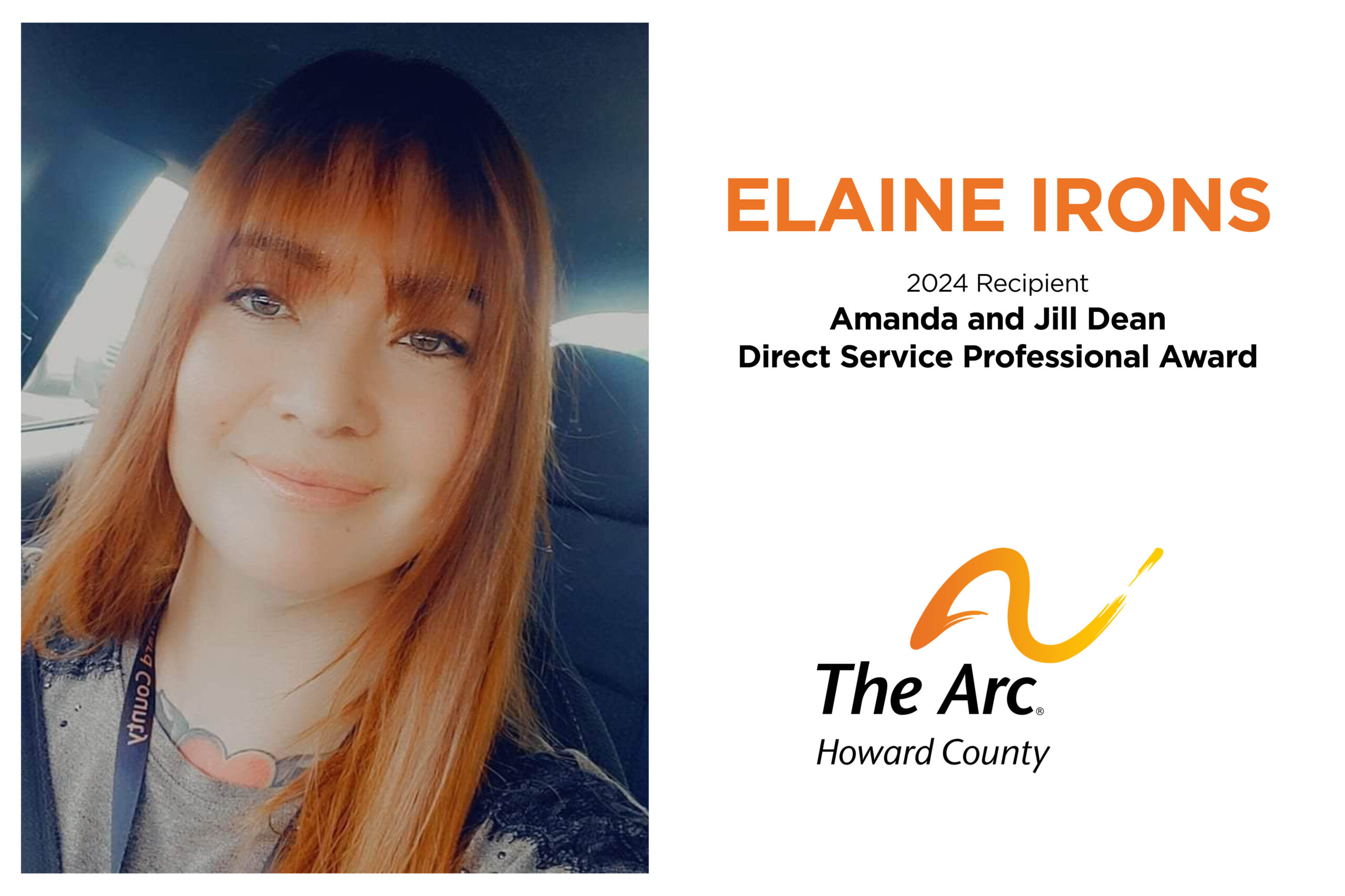 Elaine Irons Earns 2024 “Amanda & Jill Dean Direct Service Professional” Award